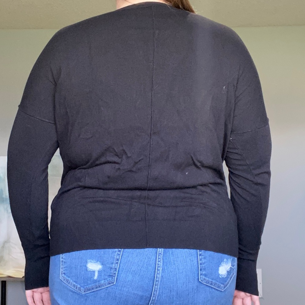 Plus Size Black Sweater Top - Picture 3 of 5